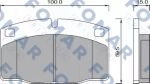 Комплект тормозных колодок, дисковый тормоз FOMAR Friction FO426981