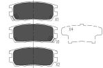 Комплект тормозных колодок, дисковый тормоз KAVO PARTS KBP5504