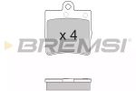 Комплект тормозных колодок, дисковый тормоз BREMSI BP2861