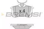 Комплект тормозных колодок, дисковый тормоз BREMSI BP2806