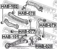 Подвеска, рычаг независимой подвески колеса FEBEST HAB101