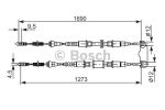 Трос тормозного привода стояночной тормозной системы BOSCH 1987477129