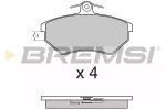 Комплект тормозных колодок, дисковый тормоз BREMSI BP2642