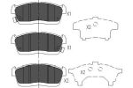 Комплект тормозных колодок, дисковый тормоз KAVO PARTS KBP1515