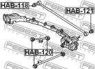 Подвеска, рычаг независимой подвески колеса FEBEST HAB121