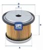 Топливный фильтр UFI 2667600