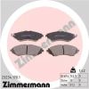 Комплект тормозных колодок, дисковый тормоз ZIMMERMANN 232341701