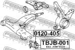 ремонтный комплект, несущие / направляющие шарниры FEBEST TBJB001