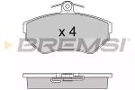 Комплект тормозных колодок, дисковый тормоз BREMSI BP2674