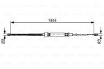 Трос тормозного привода стояночной тормозной системы BOSCH 1987482646