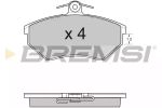 Комплект тормозных колодок, дисковый тормоз BREMSI BP2531