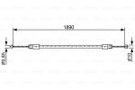 Трос тормозного привода стояночной тормозной системы BOSCH 1987482444
