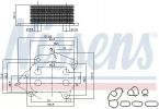 масляный радиатор, двигательное масло NISSENS 90670