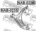 Подвеска, рычаг независимой подвески колеса FEBEST NAB023S
