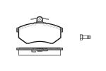 Комплект тормозных колодок, дисковый тормоз REMSA 013400