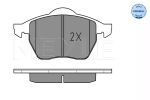 Комплект тормозных колодок, дисковый тормоз MEYLE 0252191119