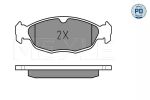 Комплект тормозных колодок, дисковый тормоз MEYLE 0252054716PD
