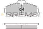 Комплект тормозных колодок, дисковый тормоз BREMSI BP2821