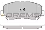 Комплект тормозных колодок, дисковый тормоз BREMSI BP3535