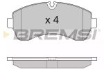 Комплект тормозных колодок, дисковый тормоз BREMSI BP3290