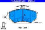 Комплект тормозных колодок, дисковый тормоз ATE 13046029342