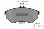 Комплект тормозных колодок, дисковый тормоз TEXTAR 2016804