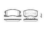 Комплект тормозных колодок, дисковый тормоз REMSA 072002
