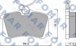 Комплект тормозных колодок, дисковый тормоз FOMAR Friction FO448181