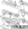 ремонтный комплект, несущие / направляющие шарниры FEBEST VWBJB001