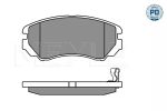 Комплект тормозных колодок, дисковый тормоз MEYLE 0252389116PD