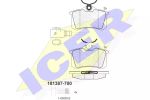 Комплект тормозных колодок, дисковый тормоз ICER 181387700